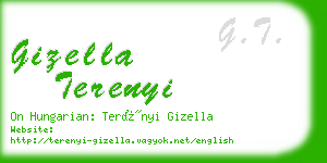 gizella terenyi business card